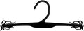 NAHANCO Intimate Apparel Molded Hanger with Delicate Shoulder Clips - 10" Polystyrene, Black (Pack of 1000)