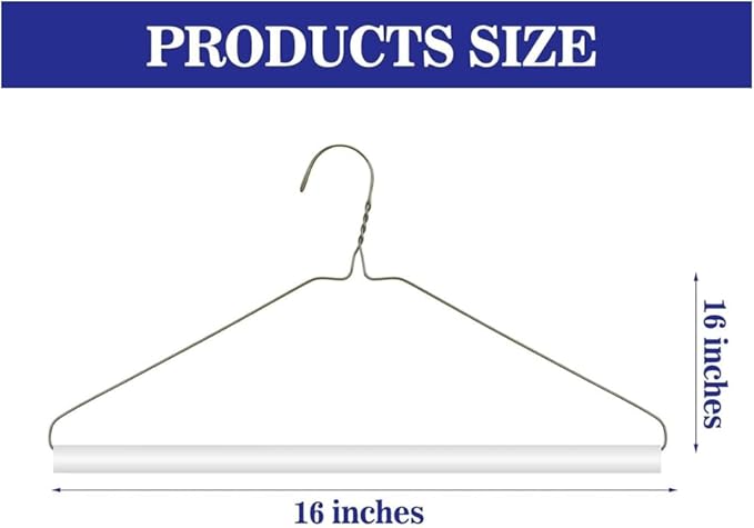 Royal Dry Clean Supply | 16" Inch Strut Hanger Pants Hanger - White Tube for Dry Cleaners or Home, Pack of 15