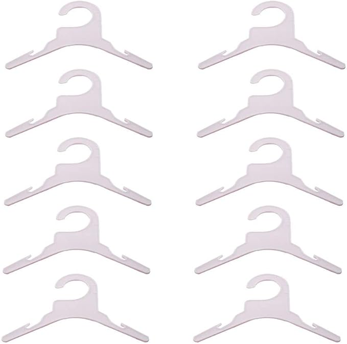 10Pcs Plastic Dog Clothes Hanger Non-Slip Clothing Rack Multi-Sizes Pet Clothes Plastic Pet Product Product Accessories(S,White)