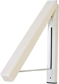 Folding Clothes Hanger Rack, Clothes Laundry Drying Rack Wall Mounted, Retractable Garment Hanger, Easy to Install, Strong Load-Bearing, Collapsible Clothes Dry Rack for Balcony, Bedroom, White