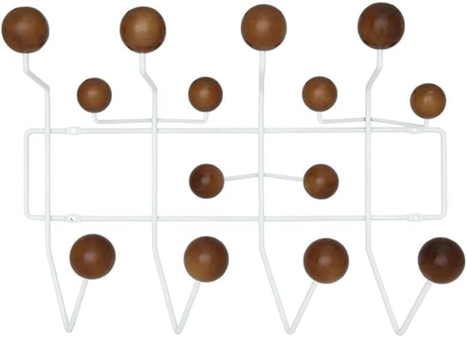Modway Gumball Mid-Century Wall-Mounted Coat Rack in Caramel
