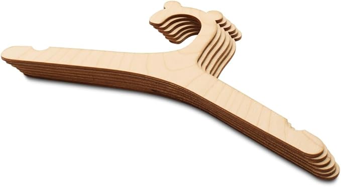 DIY Wooden Baby Hangers for Closet, Set of 25 Bear-Eared Infant Hangers for Baby Clothes & Woodland-Theme Nursery Decor, by Woodpeckers