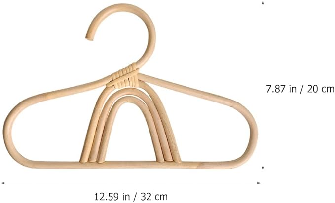 Rainbow Rattan Baby Clothes Hanger Compact Kids Organizer for Infant Clothing Nursery Closet Storage