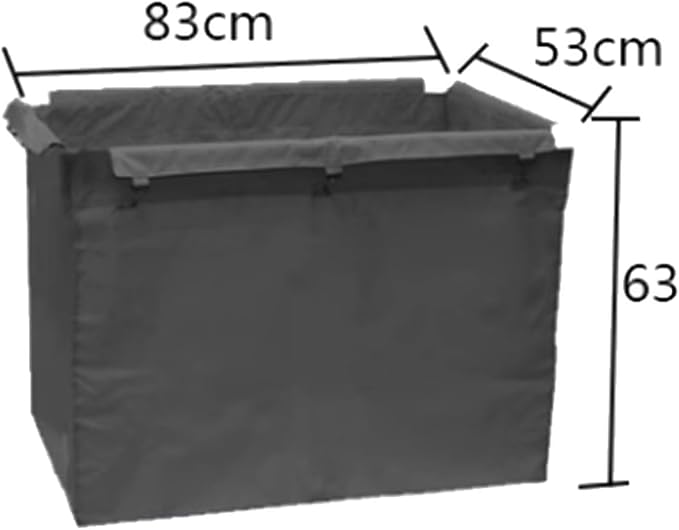 400L Commercial Laundry Cart Liner Bags - Removable Waterproof Replacement Bags for Rolling Laundry Baskets, Heavy-Duty Oxford Cloth Storage (Large Capacity) (Blue) (Blue)