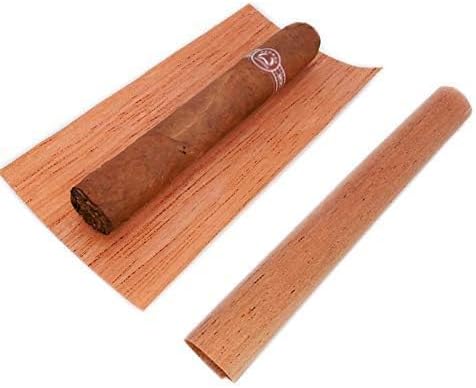 Woho Spanish Cedar Sheets for Humidor, Spanish Cedar Wood Veneer Lumber Strip Chip for Dividing or Lighting Up Cigars, Humidor Accessories for Tube Jar and Box (10 Count (Pack of 1))