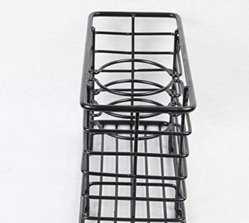 YCOCO Hair Dryer Holder - Wall Mount Metal Wire Organizer for Bathroom Hair Care Tools, Styling Tool Storage Basket for Dryers, Flat Irons, Curling Wands, Straighteners, Black