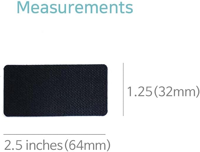 Square Shape Shoe Hole Prevention Repair Patches/Inserts for 8 Holes (Black)