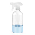 Glass Spray Bottles with Silicone Sleeve Protection, Empty 16 oz Refillable Containers, Reusable Spray Bottles with Adjustable Nozzle for Hair, Cleaning Solutions, Essential Oils 1 Pack Blue