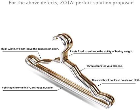 Pack of 10 Stylish Aluminum Metal Coat Suit Clothes Hangers(Sliver)