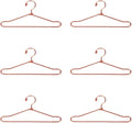 20Pcs Mini Hangers Metal Doll Clothes Holders Wire Rack Stand Doll Clothes Rack for Doll Clothes Gown Dress Outfit Doll Clothes Accessories (Rose Gold,15cm)
