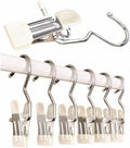 10/30/50Pcs Space-Saving Clothespin, Upgrade Double Head Clamp Dipped Hanger for Closet Hooks Garment Clip Hat Pants Storage Hanging Travel Hook (White, 50PCS)