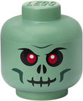 LEGO Iconic Storage Head Large, Stackable Storage Box, 8,5 L, Sand Green, Green Skeleton…
