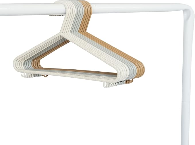 3 Sprouts Wheat Straw Plastic Hangers - 30-Pack Toddler Hangers for Child & Baby Clothes, Coats - Ideal for Small Girls, Boys, Children & Kids Closets - Speckled Assorted