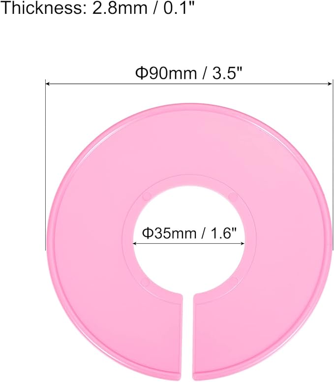 PATIKIL Clothes Dividers 20 Pack Blank Clothing Rack Size Sorting Reusable Wardrobe Round Hanger Separator, Pink