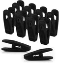 RUNAAJA Velvet Hangers Clips Pants Hangers Clips Flocked Hanger Clips Hanger Plastic Thicken Clothes Pants Pants Clip for Thin Velvet Clothes Suit Socks Hangers (Black*20)