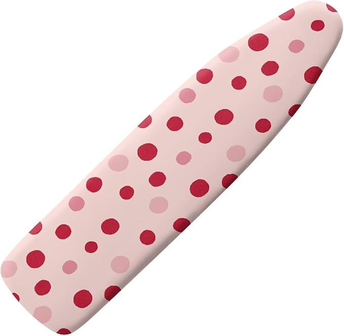 SEANATIVE Pink Polka Dot Ironing Board Cover Stain Resistant Pad Covers Durable Iron Board Protective Covers with Elastic Edge, Easy Installation