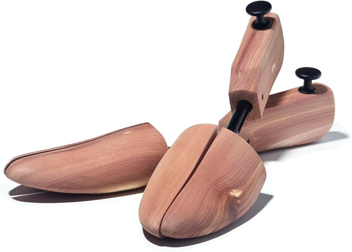 LINK UP Cedar Shoe Trees - 100% Natural Cedar for Men Shoes – Shoe Crease Straightener & Deodorizer - Extends Life Of Leather