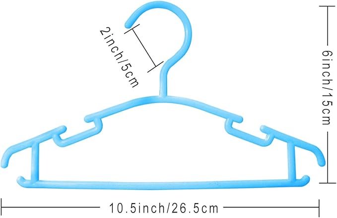 GoodtoU Baby Clothes Hangers, Non‑Slip 100 Pack Plastic Nursery Closet Hangers, Space‑Saving Toddler & Infant Hangers for Kids Clothing (Multicolor)