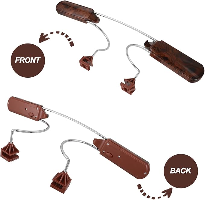 Multifunctional Vehicle Clothes Hanger Rack with Sturdy Wood and Stainless Steel Suit and Jacket Organizer for Car Headrest Space-Saving Garment Rack for Travel and Daily Use