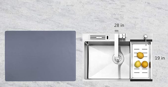 20"x28", Supmat XXL, Super Versatile Extra Large and Thick Heat Resistant Silicone Mat, Counter Mat, (Dark Gray)