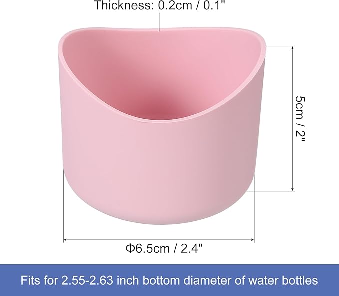 uxcell Protective Silicone Boot Sleeve, Water Bottle Bottom Silicone Anti-Slip Sleeve Covers, Irregular Shape Cup Accessories