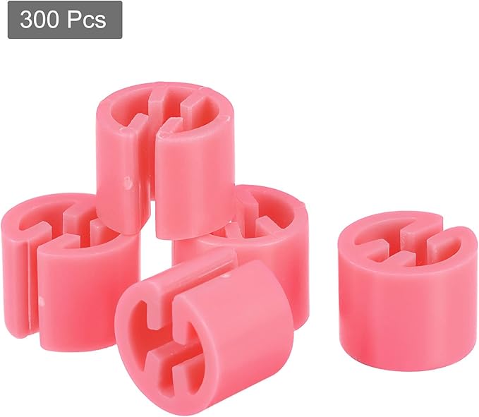 MECCANIXITY Clothes Hanger Marker Blank Fit 3.5mm Rod for Garment Color Coding Light Pink Count 300