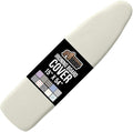 GORILLA GRIP The Original Ironing Board Cover and Pad, Silicone Coating, Thick Scorch Resistant Padding, Heavy Duty Iron Covers Standard Boards, Hook and Loop Fastener Strap, Linen, 15x54