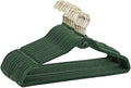 Heavy Duty Velvet Hangers with Cascade Hook, Durable, 360 Degree Rotatable Hook (50, Green)