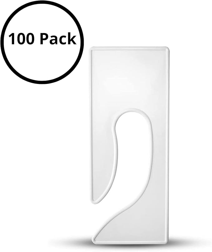 Discount Sizing- Blank King Rectangle Clothing Rack Hanger Dividers 100 Pack | Great for Clothing Organization, Sizing Dividers, Garment Rack Tags (White)