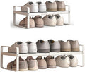 Expandable 1-Tier Metal Shoe Rack (H:7"), Adjustable Width 14.9"–23.6", Heavy-Duty Free-Standing Shoe Shelf for Closet, Entryway & Small Spaces – Single Pack