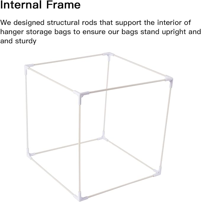 Hanger Storage Bag Clothes Hanger Organizer Holder with Handles Hanger Storage Square Bag for Space Saving, Brown 600D Oxford Waterproof Fabric Straight Standing Hanger Caddy(Square)