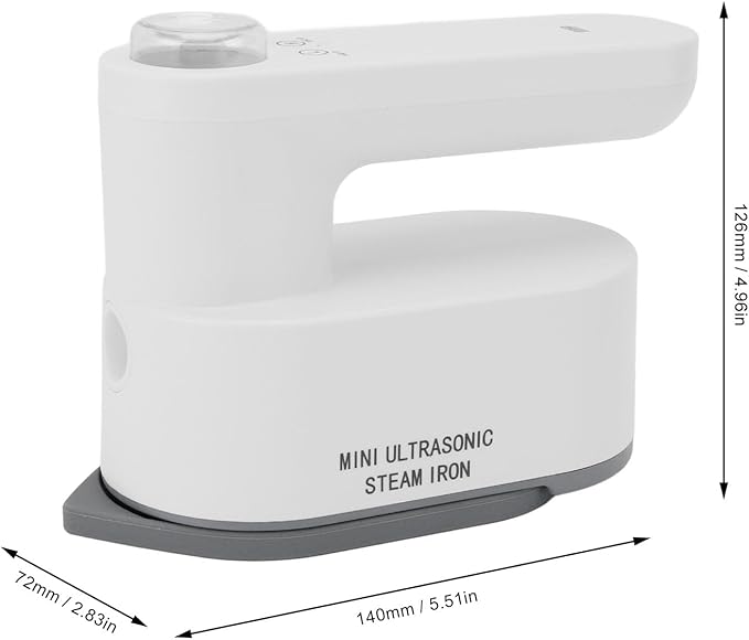 Cordless Travel Steamer for Clothes, 5200mAh Rechargeable 2 Level Temperature Adjustment Portable Handheld Mini Iron with Sprayer & Anti Scald Mat, Support Dry & Wet Ironing