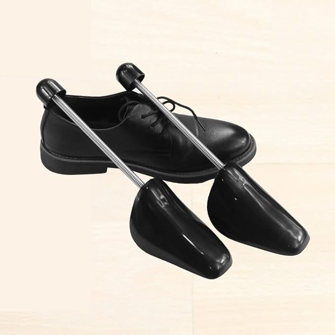 WAJJ 10 Pairs Practical Adjustable Length Men Shoe Tree Stretcher Holder Shaper Support (Black Spring)