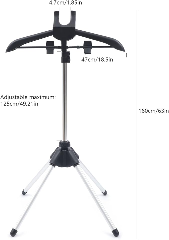Hanging Ironing Rack, Garment Hanger, Drying Rack Handheld Clothes Steamer Holder Fabric Steamer Ironing Steamer Bracket Pants Hanger Telescopic Folding Hanger Garment Steamer Accessories
