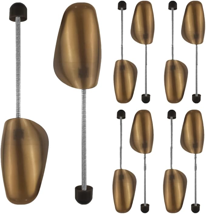 FONHERILI WAJJ 5 Pairs Practical Adjustable Length Men Shoe Tree Stretcher Holder Shaper Support(Spring Brown)