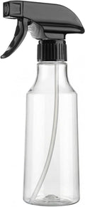 Spray Bottles 12oz/350ml Empty Spray Bottle for Hair Plastic Mist/Stream Spraying Heavy Duty Spray Bottles for Cleaning Solutions, Plants 2 Pack (BlackClear)