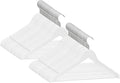 vidaXL White Hardwood Clothes Hanger Set - 50 pcs Non-Slip Rotatable Hangers with Trouser Bar and Side Notches - Durable Closet Organizer for Coat, Dress, Suit, Trouser