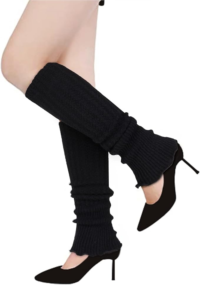 Benefeet Sox Wool Knit Leg Warmers for Women Vintage Boho Leg Warmers Long Winter Warm Thigh High Footless Boot Socks