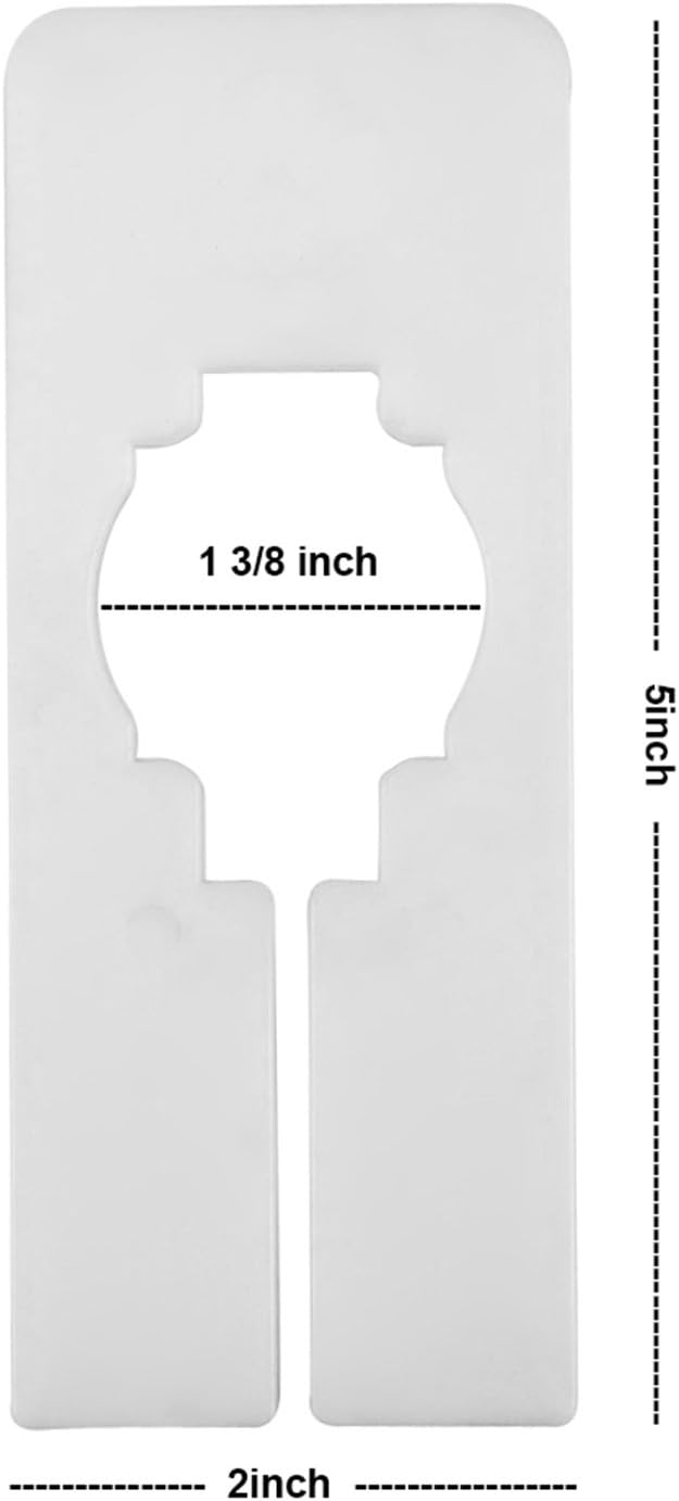 Blulu 50 Pack Closet Rack Dividers Rectangular with a Marker Pen White Clothing Hanger Dividers Writable and Reusable for Sorting Clothing Size, Color