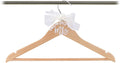 Wooden Mrs. Bride Hanger for Wedding Dress, Elegant Bridal Hanger with Ribbon Bow Tie & Pearls for Gift Shower Party Suit Gowns Keepsake 38 cm (Beige)