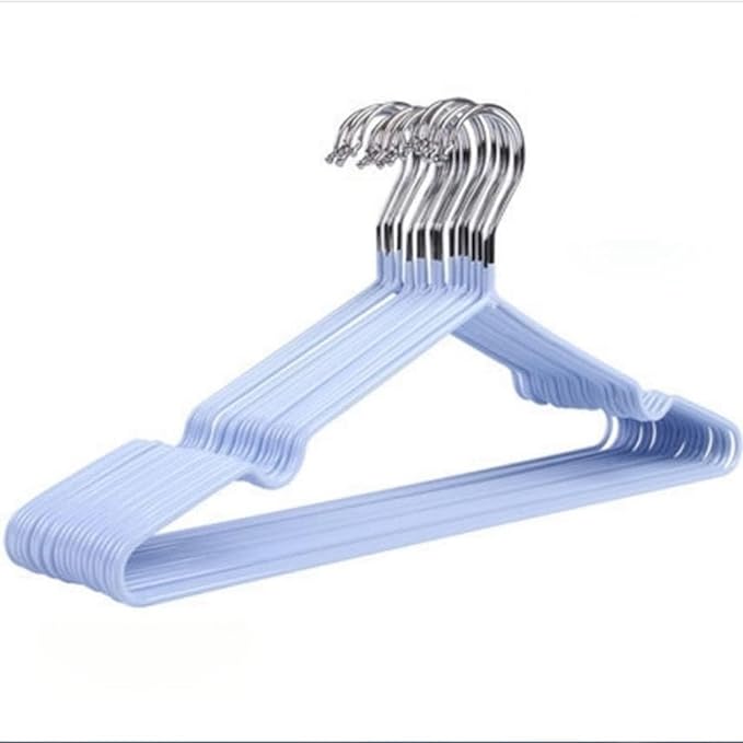 Clothes Hangers, Proof And SpaceSaving Anti Slip Hanging T Shirts, Underwear, Shirts, Pants, Skirts And Dresses, Etc (Blue)