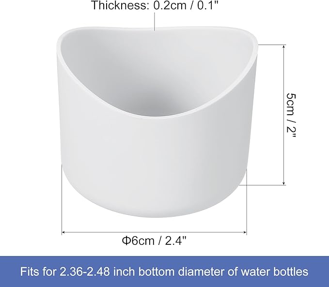 uxcell Protective Silicone Boot Sleeve, Water Bottle Bottom Silicone Anti-Slip Sleeve Covers, Irregular Shape Cup Accessories