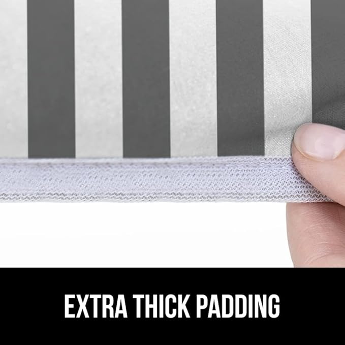 GORILLA GRIP The Original Ironing Board Cover and Pad, Silicone Coating, Thick Scorch Resistant Padding, Heavy Duty Iron Covers Standard Boards, Hook and Loop Fastener Strap, Striped, 15x54