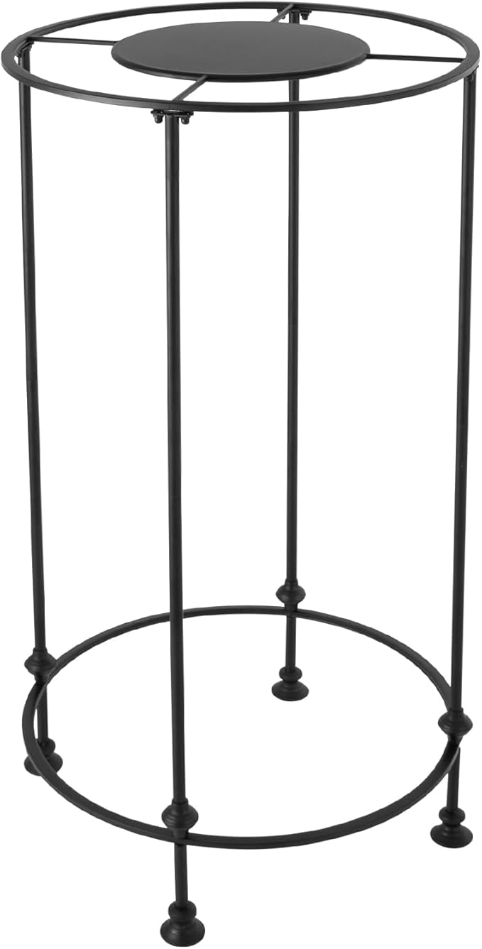YIYIBYUS Round Garment Rack, Floor Standing Iron clothes Hanging Rack with Topper, Suitable for Large Shopping Malls Retail, Clothes Boutique Display Laundry Rooms (Black)
