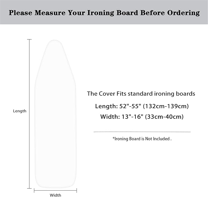SEANATIVE Black Cat Ironing Board Cover Standard Size Piano Key Print Iron Pad Covers with Elastic Edges Cute Ironing Board Sleeve