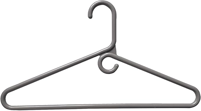 Clothes Hangers 60 Pack Plastic - Heavy Duty Space Saving Coat, Velvet Hangers, Pant Hangers for Closet Organization - Durable Non-Slip Warsaw Grey Wardrobe Essentials Bulk Storage