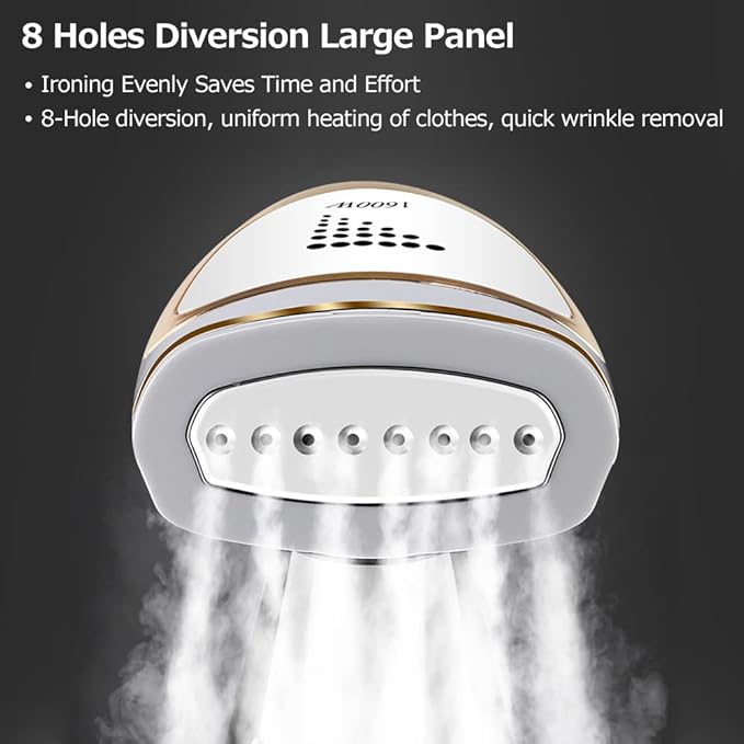 Steamer for Clothes, Handheld Clothes Steamer 1600W Handheld Garment Steamer Portable Clothing Steamer Iron Removes Wrinkle Quick Heating with 250ML Detachable Water Tank for Home Office and Travel