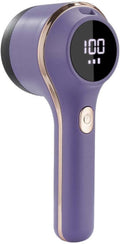 BILIKEYU Electric Portable Sweater Defuzzer Rechargeable Fabric Shaver with LED Digital Display Lint Remover with 3 Speeds and 6 Cutters Sweater Defuzzer to Pilling for Clothes F (Purple, One Size)