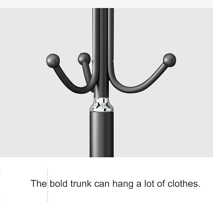IMPREC Free-Standing Coat Rack, Hat Hanger Metal Coat Hangers Backpacks Umbrellas Purses Simple Coat Stand Stylish Coat with Stable Round Marble Base (Color : Rojo)