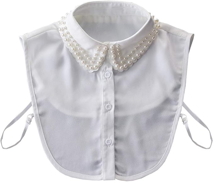 Joyci Diamond Pearl False Collar Peterpan Fake Collar Half Shirt Dickey